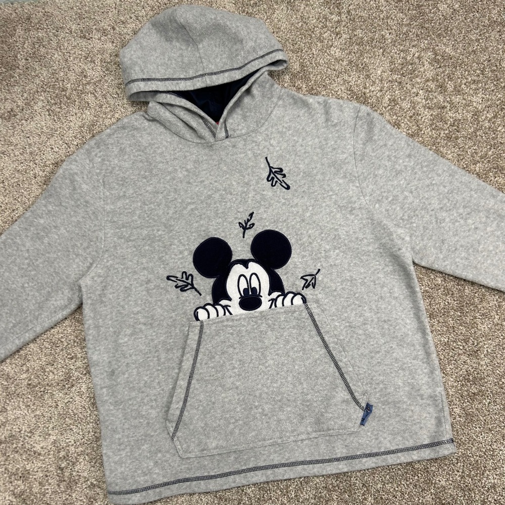Vintage Mickey Unlimited Fleece Pullover Sweatshirt Peekaboo Mickey Mouse Large‎